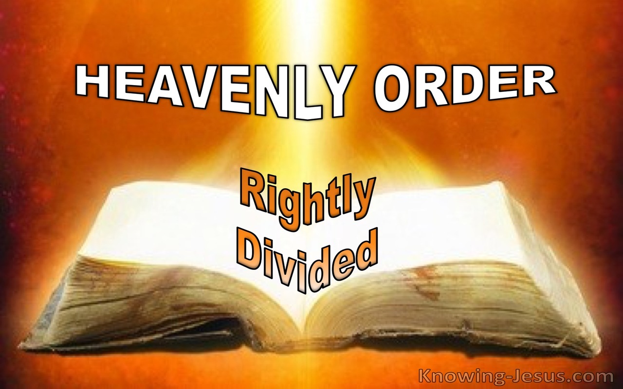 Heavenly Order Rightly Divided (devotional)11-30 (orange)